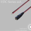075905 DC cable, socket, 1500 mm, 2,5 mm, 24 V DC, 10 A