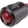 Lampka kontrolna do montażu panelowego 24V dc, czerwona 14mm Dioda LED migająca Czarny Wyprowadzenia RS PRO
