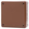 Puszka hermetyczna H55-L 118x118x46 IP55 12-wylotowa brązowa