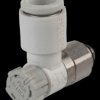 One-way throttle valve, easy operation, M5 <> 6 mm