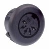 5 Pin Black DIN Panel Mount Socket