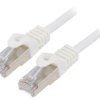 Patch cord F/UTP, Cat 6, RJ45 wtyk z obu stron, linka, CCA, 0,5m, PVC, biały PP6-0.5M/W