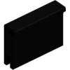 Extruded heatsink, (L x W x H) 37.5 x 10.3 x 28 mm, 13.5 to 6.3 K/W, black anodized, SK 480 37,5 SA