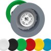 Pushbutton, unlabeled, unlit, groping, waistband round, front ring light gray, mounting Ø 30.5 mm, ZB5FA9C0