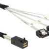 Kabel Delock Mini SAS HD 4 x 8643 SFF na 4 7 x gniazdo SATA