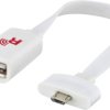 Kabel USB Złącze A USB A Złącze B Micro USB typu B dł. 1m Przewód USB USB 2.0 kolor: Biały