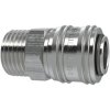 Quick-release coupling, L 38 mm, 35 bar, brass, nickel-plated, for hose, 107279