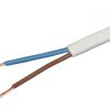 Kabel prądowy OMYP 2x0.75mm płaski linka 1m H03VVH2 -F biały