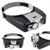LUPA NAGŁOWNA REGULOWANA OKULARY PRECYZYJNE ZEGARMISTRZOWSKIE SERWIS 2 LED; 2x; 8x;