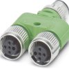 Phoenix Contact 1523968 Rozdzielacz i adapter czujnika/aktuatora M12 adapter, kształt Y Ilość pinów: 4 5 szt.