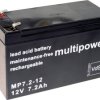 Akumulator ołowiowy multipower MP7,2-12 MP7.2-12, AGM, 12 V, 7.2 Ah