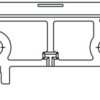End plate, PA, (L x W x H) 45 x 8 x 22.9 mm, pebble gray, 8143900000