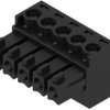 Socket header, 5 pole, pitch 3.81 mm, straight, black, 1792800000