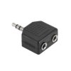 Rozgałęźnik złącze adapter Jack 3,5 wtyk - 2x Jack 3,5 gniazdo stereo