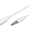 Avk-181-500Wh Kabel Jack 3,5Mm 4Pin Gniazdo,Jack 3,5Mm 4Pin Wtyk 5M Biały