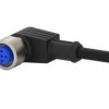 Sensor actuator cable, M12-cable socket, angled to open end, 3 pole, 1.5 m, PVC, gray, 4 A, 1-2273097-1