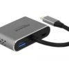 Delock USB 2.0 adapter [1x złącze męskie USB-C - 1x złącze żeńskie HDMI, złącze żeńskie VGA, złącze żeńskie USB-C] 64074