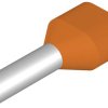 Insulated wire end ferrule, 4.0 mm², 22 mm/12 mm long, orange, 9037670000