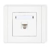 FLEXI Gniazdo komputerowe pojedyncze 1xRJ45, kat. 6, ekranowane, 8-stykowe biały FGK-5
