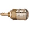 Quick-release coupling, L 62 mm, 35 bar, brass, for hose, 107230