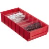 Allit 456551 Regal-Industriebox Storage Bin 400x185x81mm Red