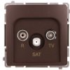 Simon Basic Gniazdo Antenowe Rtv/Sat Przelotowe Czekoladowy Bmzar-Sat10/P.01/47