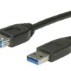Kabel USB Złącze A USB A Złącze B USB A dł. 800mm Przewód przedłużający USB USB 3.0 kolor: Czarny