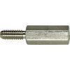 Hexagon spacer bolt, external/internal thread, M2.5/M2.5, 5 mm, brass, nickel-plated - lead-free, 21050222-BF