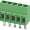 PCB terminal, 5 pole, pitch 2.54 mm, AWG 26-20, 6 A, screw connection, green, 1725685