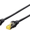 Kabel krosowy DIGITUS Professional CAT 6A S-FTP, LSZH, AWG 26/7, skrętka, 7 m długości, czarny