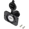 TruComponents 240874 USB-skt w/dust cap,vert 1-way,43.1 x 60mm,blue lighting