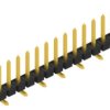 Pin header, 15 pole, pitch 2.54 mm, angled, black, SLLP5SMD06615G