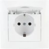 Gniazdo z klapką typ: schuko VCX LC 18 Biały