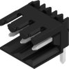 Pin header, 3 pole, pitch 3.5 mm, angled, black, 1615300000