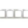 KARO Ramka poczwórna srebrny perłowy R-4S/43