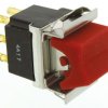 Przełącznik kołyskowy Zatrzaskowy Nie 6 A DPDT Czerwony TE Connectivity