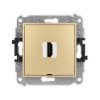 MINI Mechanizm gniazda pojedynczego HDMI 2.1, 8K, bez pola opisowego złoty 29MHDMIBO-5