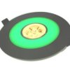 Downlight Aries Green 3*1W Biały Ciepły,Srebrny