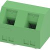 PCB terminal, 2 pole, pitch 7.62 mm, AWG 26-16, 16 A, screw connection, green, 1718605