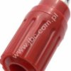 PKI 100 RT Gniazdo laboratoryjne (aparatowe) izolowane 4mm, przyłącze M4, 35/16A, czerwone, Hirschmann, 930757101, PKI100RT