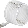 Renkforce Kabel USB USB 2.0 Złącze męskie USB-C®, Złącze męskie Lightning 2.00 m biały TO-6897015