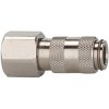 Quick-release coupling, L 28 mm, 35 bar, brass, nickel-plated, for hose, 107090