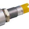 Lampka kontrolna do montażu panelowego 12 → 14V, Żółta 8mm LED Chrom Signal Construct