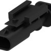 Plug, unequipped, 2 pole, straight, 1 row, black, 1-1703498-1