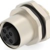 Circular connector, 5 pole, solder cup, screw locking, straight, T4133012051-000