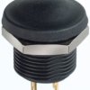 Pushbutton, 1 pole, black, unlit , 0.1 A/28 V, mounting Ø 11.9 mm, IP67/IP69K, IXP3S02M
