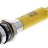 Lampka kontrolna do montażu panelowego, Żółta 8mm LED Chrom Końcówka lutownicza RS PRO