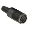 DIN 8-pin Socket for Cable, Soldered