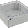 PC enclosure, (L x W x H) 140 x 140 x 60 mm, light gray (RAL 7035), IP68, 1554Q2GYCL