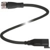 Sensor actuator cable, M12-cable socket, straight to DEUTSCH cable connector, straight, 3 pole, 0.3 m, PUR, black, 4 A, 297552